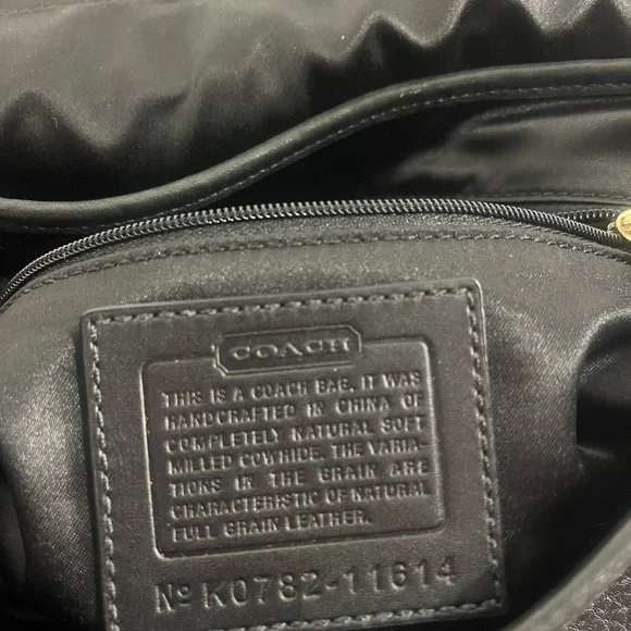 ***Sold*****Coach Y2K Ergo Turn Lock Flap Shoulder Bag Style 11614 Black - Picture 7 of 10
